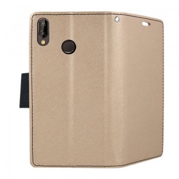 Atverčiamas dėklas auksinės spalvos (Huawei P20 LITE)